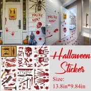 BOBOMOTI Halloween Decorations Bloody Handprint Window Clings for Halloween Party Decorations Scary Halloween Reusable Window Stickers Wall Decor